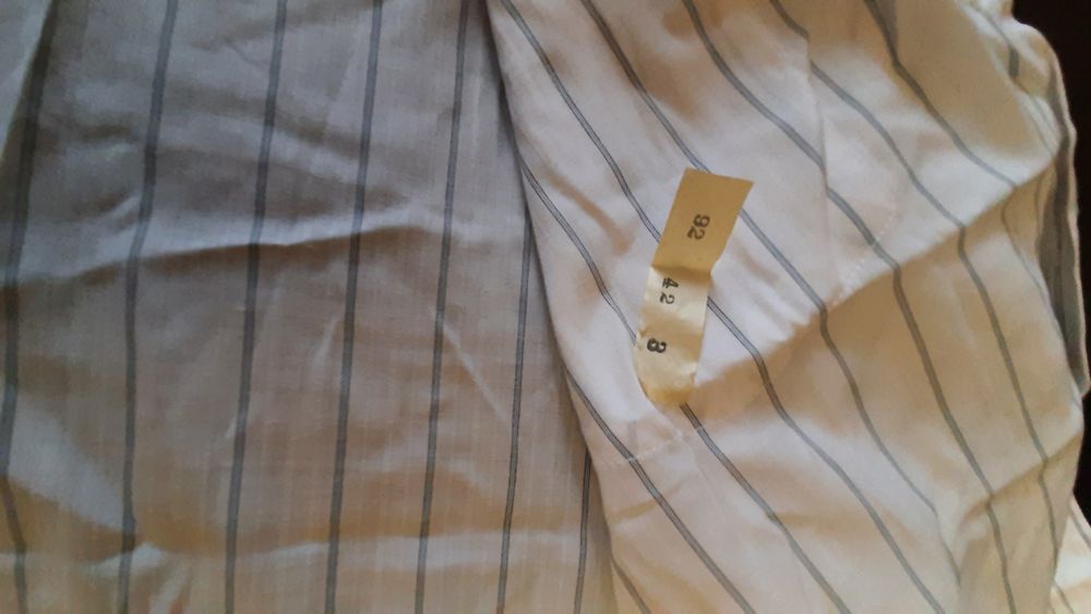 Рубашка мужская белая в полоску "Hoston"