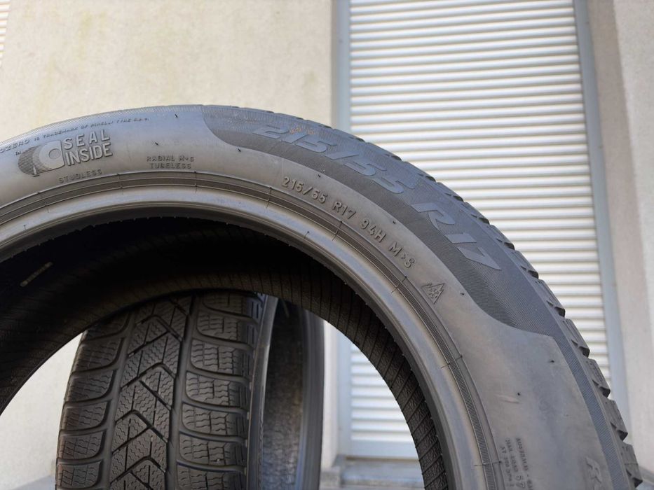 2szt zimowe 215/55R17 Pirelli 7mm 2022r świetny stan! Z1008 gwarancja