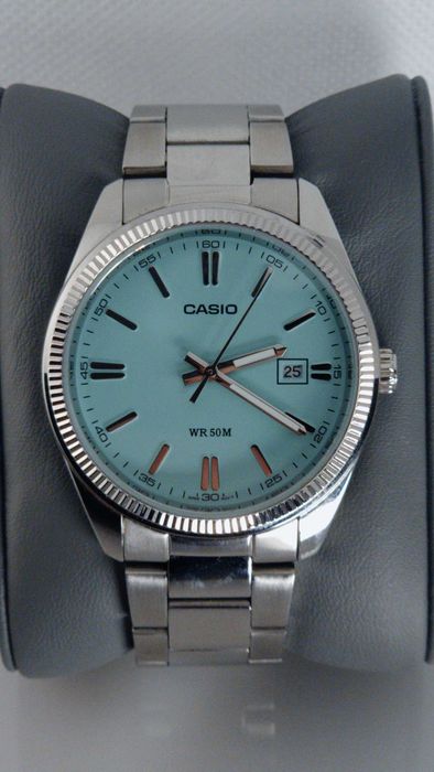 Zegarek Casio MTP-1302PD-2A2VEF Tiffany Aqua Blue 38.5mm Karbowany Bezel