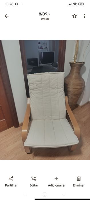 Cadeirão com banqueta