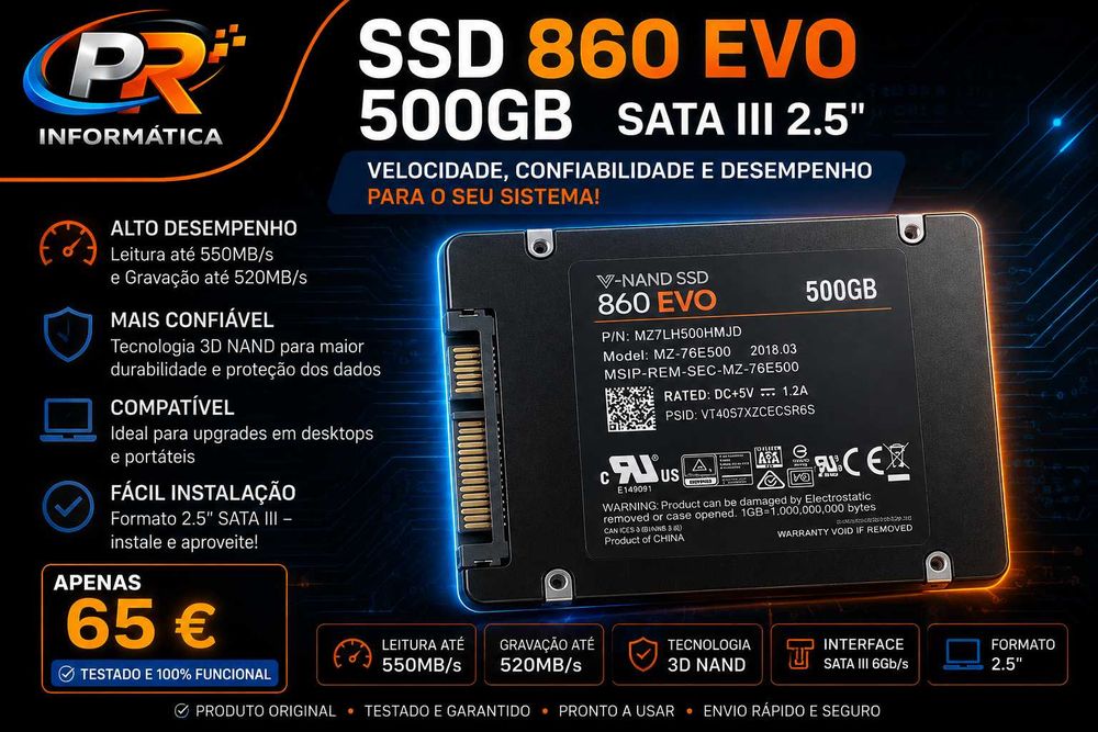 SSD Samsung 500GB 860 EVO 2.5