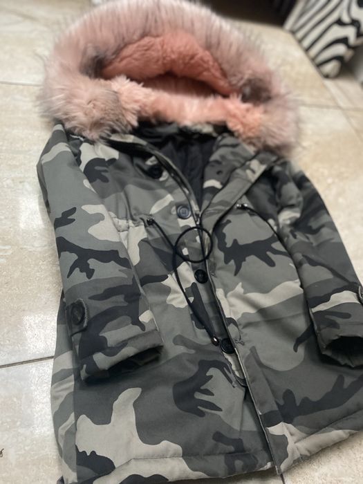 Płaszcz zimowy moro MAMA and CÓRKA x2