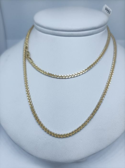 Złoty łańcuszek splot lisi ogon złoto 585 długość 55 cm