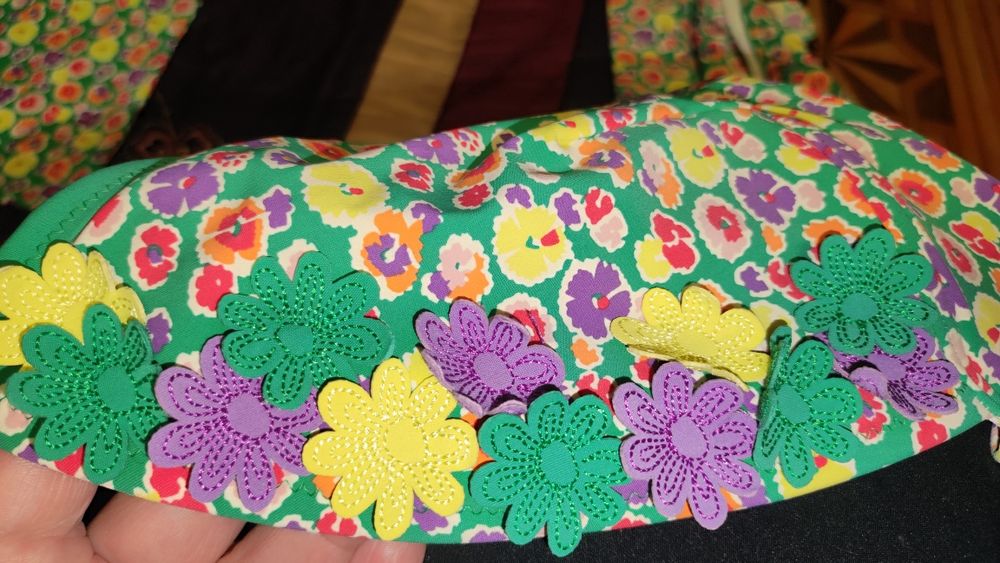 Купальник квітковий із сумочкою 18р батал