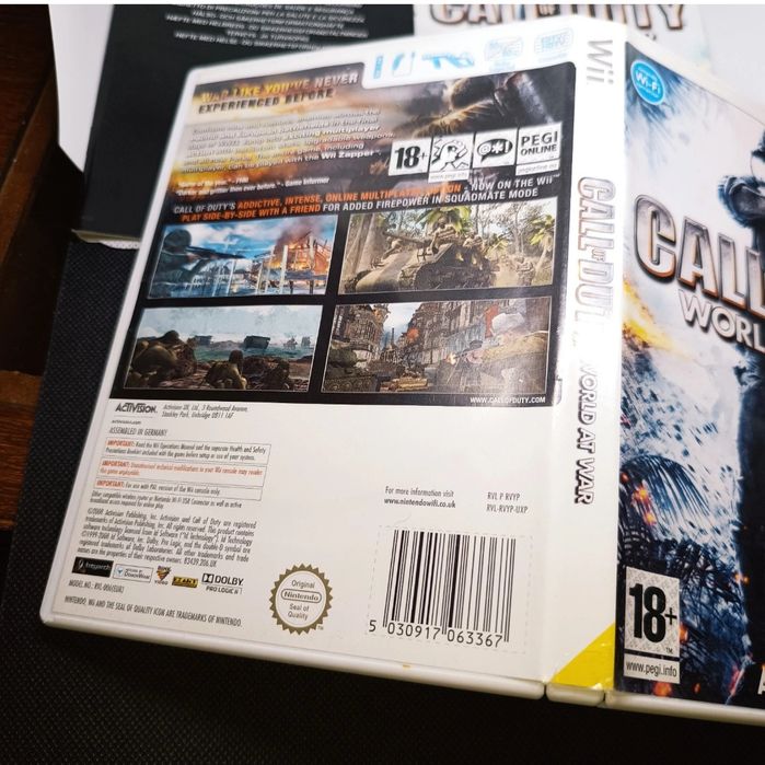 Call of Duty: World at War Nintendo Wii PAL CIB Completo c/ Manual