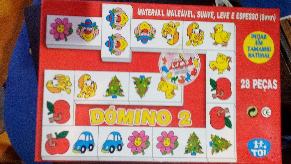 Dominó infantil em material flexível ou jogo dominó Benfica Sporting