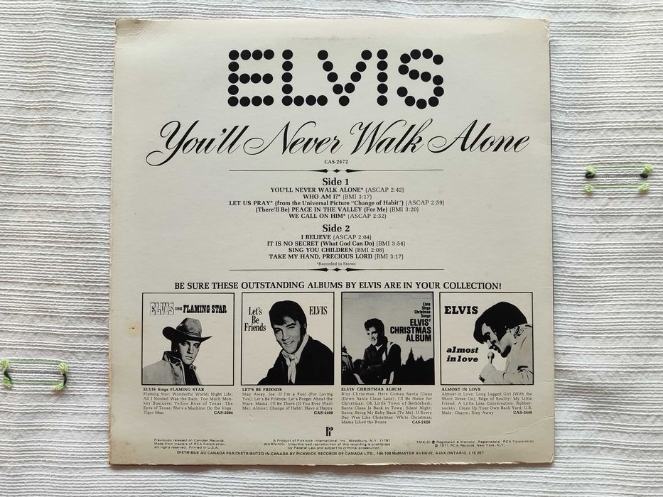 Elvis Presley | You'll Never Walk Alone (LP vinil)
