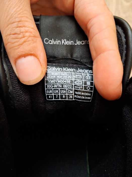 Шкіряні хайтопи Calvin Klein Jeans. Оригінал! Стан супер!