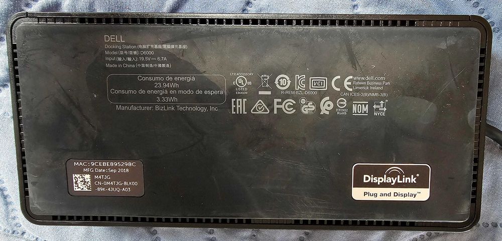 Monitory Dell + stacja dokująca Dell + podwójny statyw na monitor