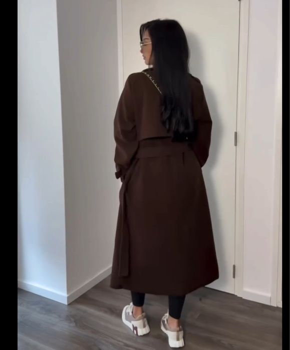 Кашемір пальто на ситепоні