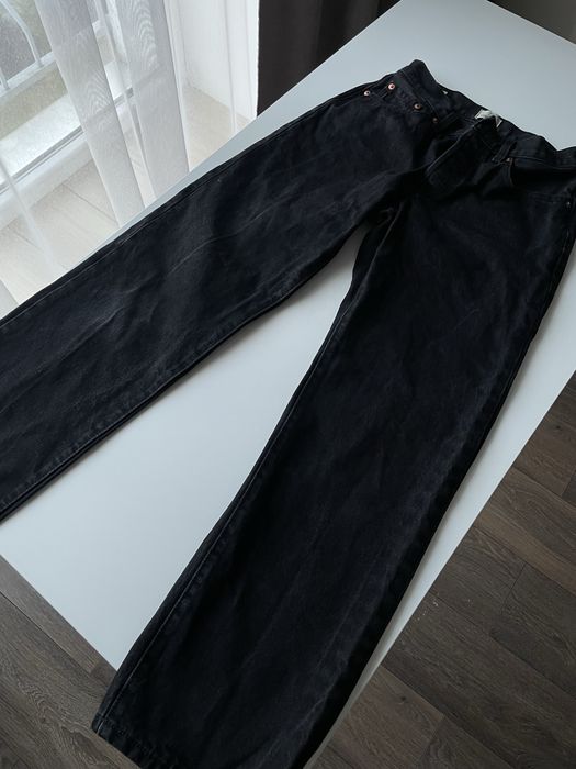 Джинси levi’s 501 90’ чорні w26 (high rise, 100% бавовна)