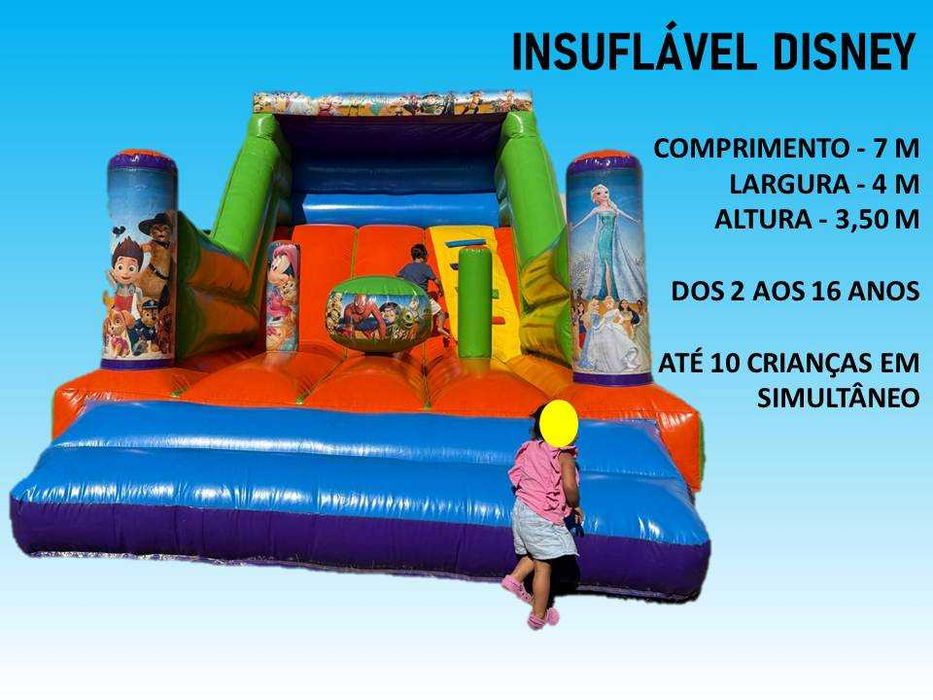 Insuflável Disney + Trampolim - Aluguer Festas