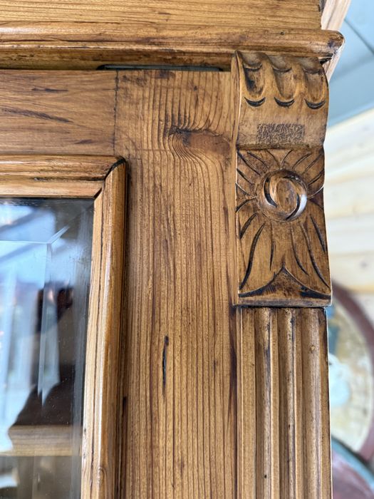 Stary DREWNIANY rustykalny kredens vintage retro apteczny kawowy