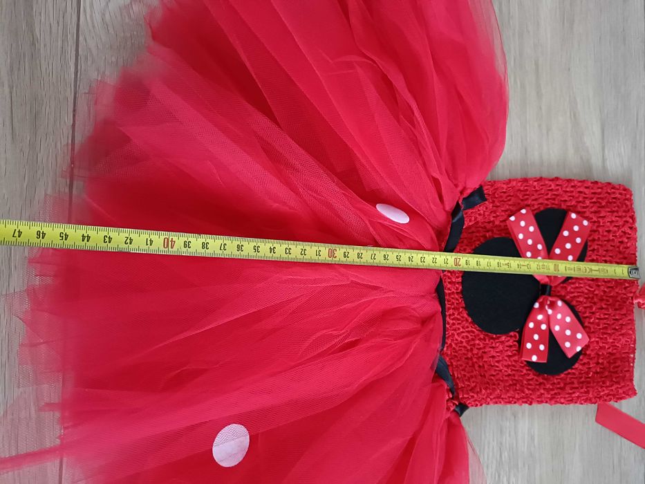 Nowa Sukienka Myszka Minnie / strój kostium + opaska rozm 98/104