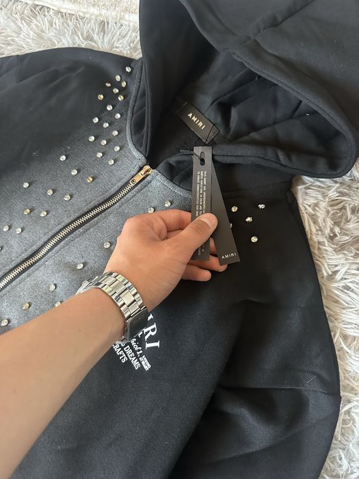 Зіп Худі Amiri Зіпка Амірі Zip hoodie drip dril black