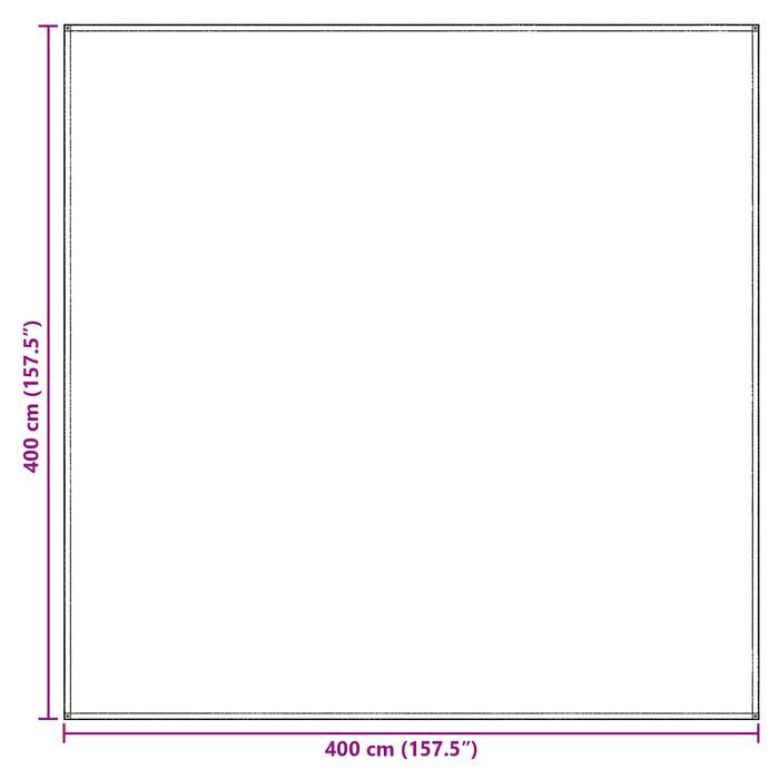 vidaXL Akcesorium do namiotu Jasnoszary Poliester 400 x 400 cm Lekki