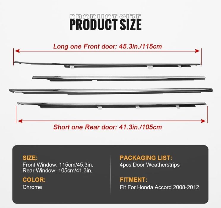 Молдинг дверей Honda Accord