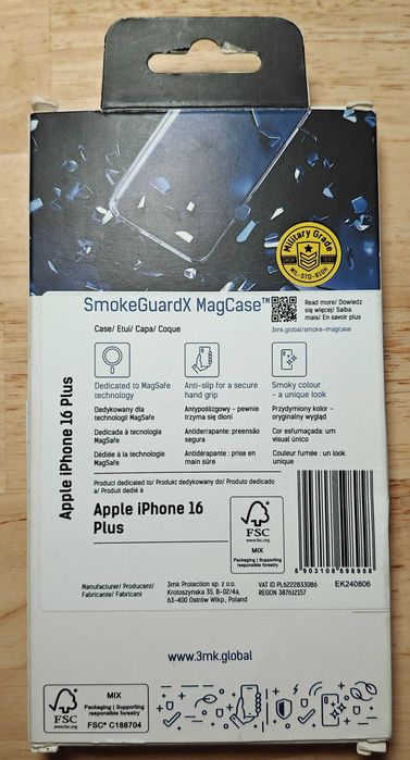 Etui 3MK SmokeGuardX MagCase do Iphone 16 plus