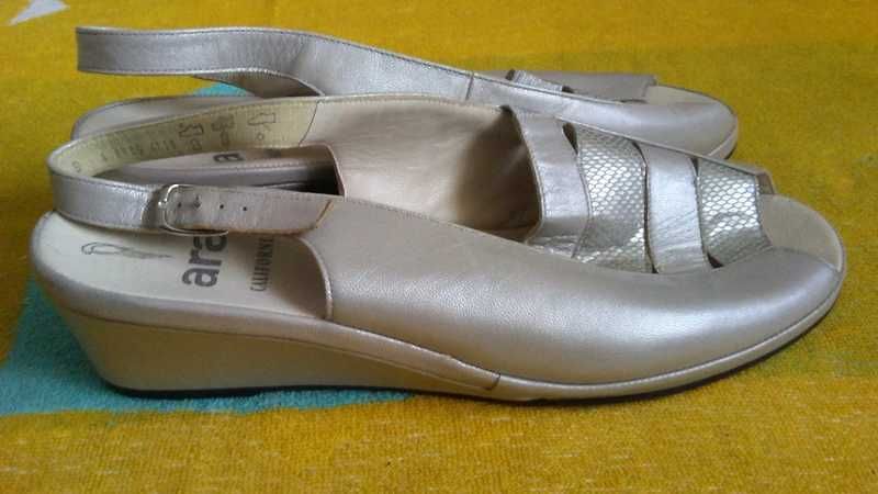 Nowe skórzane sandały comfort na dużą stopę 42/9 H, ara California