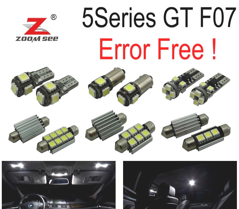 KIT COMPLETO DE 29 LÂMPADAS LED INTERIOR BMW SERIE 5 GT 5GT F07 528i 535i 550i 650i XDRIVE 2009-2017