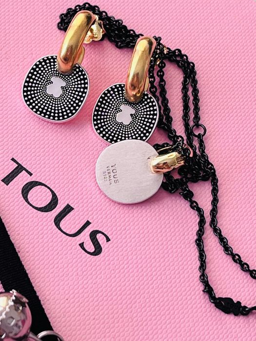 Tous oursin kolczyki srebro 925