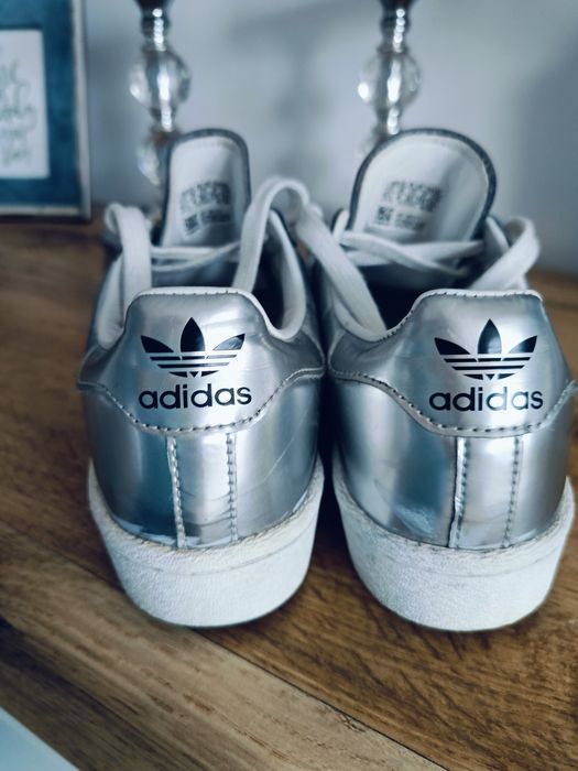 Buty adidas superstar 36 i 2/3 srebrne metaliczne