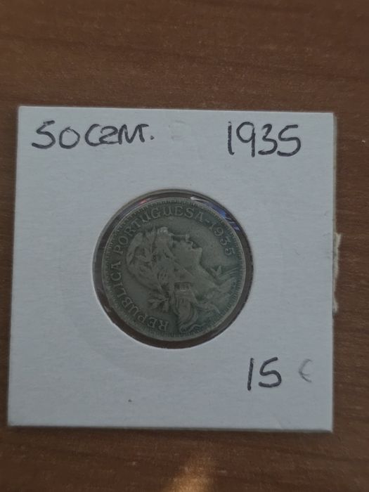 Moeda de 50 centavos da República Portuguesa de 1935