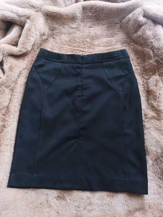 Czarna spódnica ołówkowa NA JESIEŃ, spódniczka STAN BDB