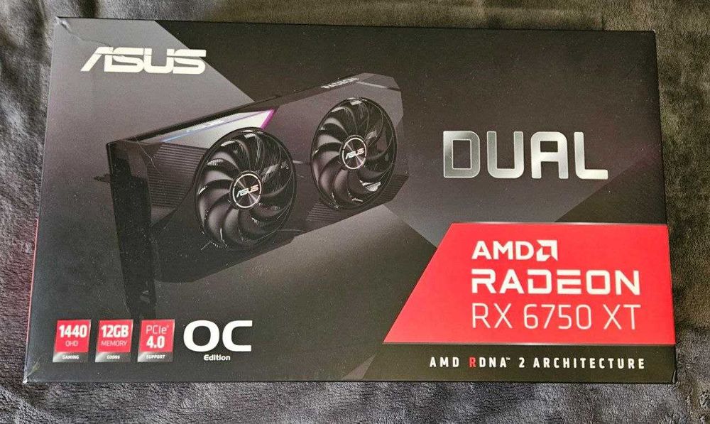 Відеокарта Radeon RX 6750 XT 12Gb DUAL OC ASUS (DUAL-RX6750XT-O12G)