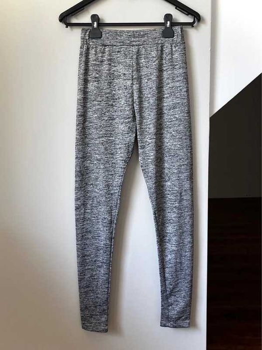 Szare sportowe legginsy z wysokim stanem 36 S leginsy fitness