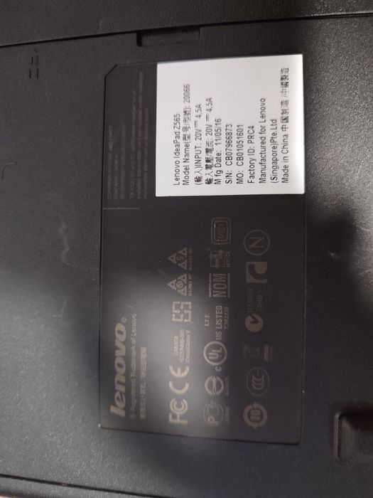 Ноутбук lenovo z565 20066