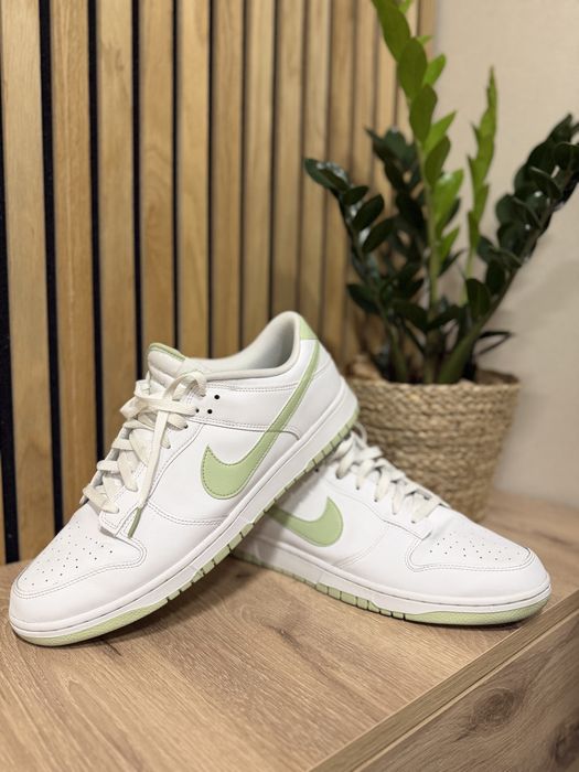 Nike Dunk Low White / Light Green кросівки