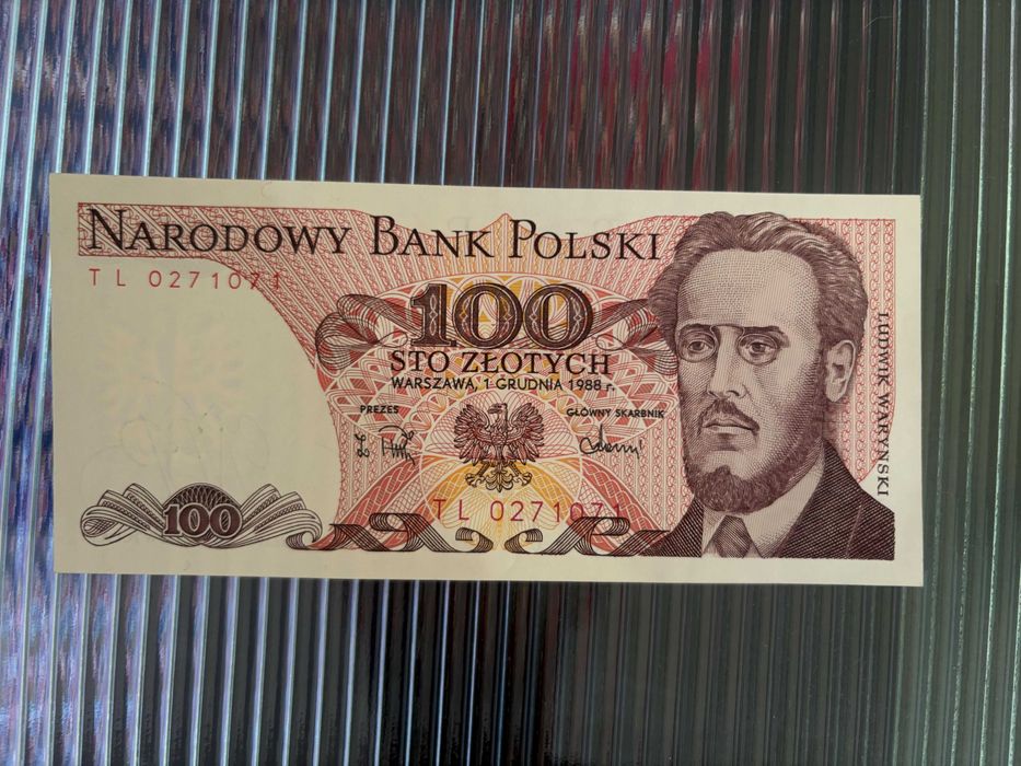 100 zł Waryński 1988 seria TL stan UNC