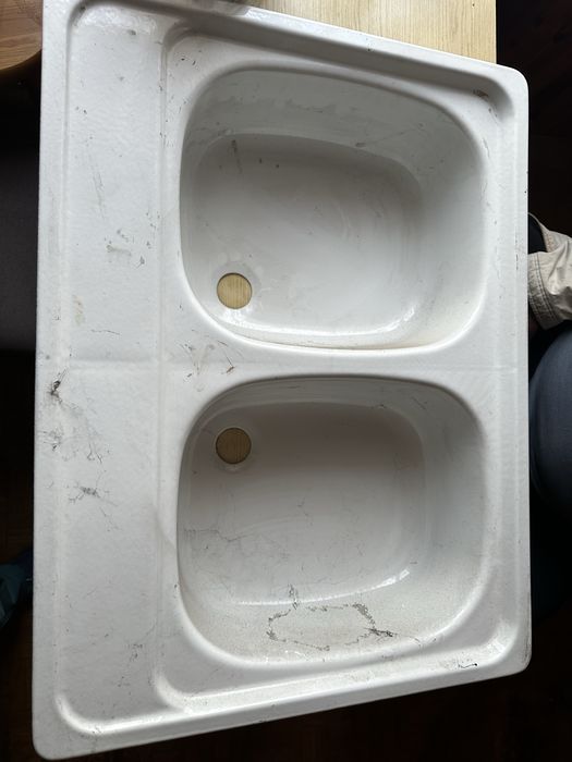 Duzy zlewozmywak 2-komorowy