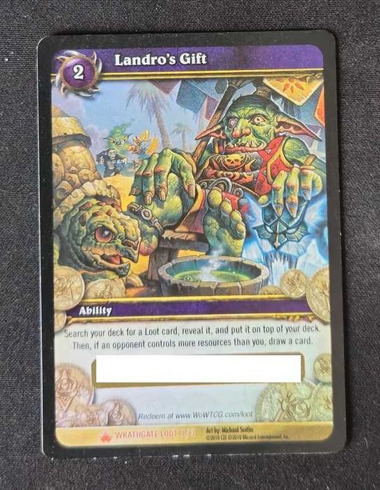 Landro's Gift Loot Card Nova (with Unused Code) WOW64284813699201120