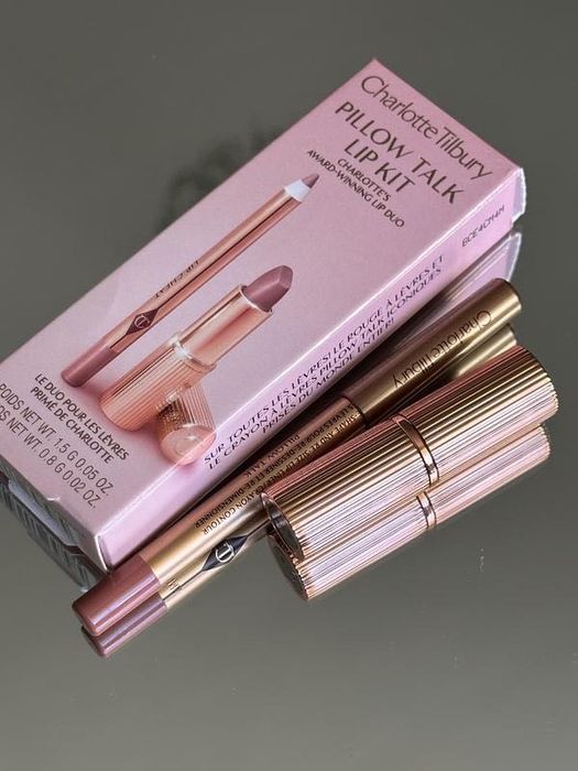 Набір charlotte tilbury mini pillow talk lip kit lipstick & liner set