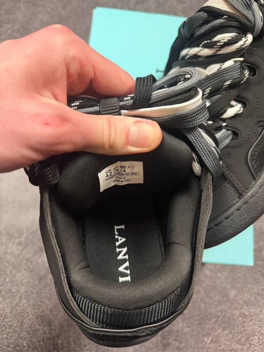 [БЕЗ ПРЕДОПЛАТ] Lanvin Curb Sneakers Black Grey МЕНШ ДУТІ ланивин ланвины ланвини курб сникерс