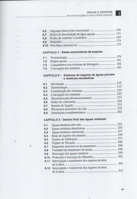 Águas e Esgotos em Urbanizações e Instalações Prediais