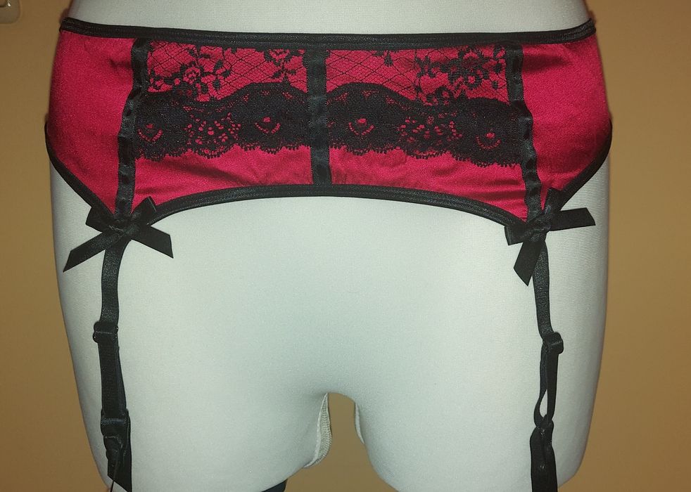 Pas do pończoch z jedwabiu 40/42 La Senza,retro