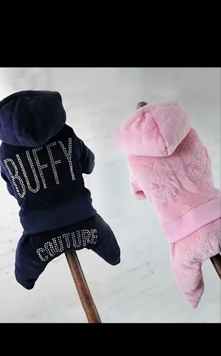 Зимовий костюм для собаки,з капюшоном і флісовою підкладкою