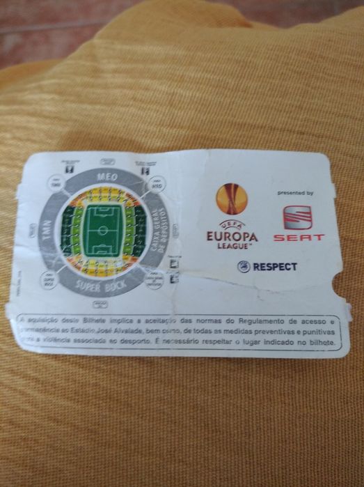 Bilhete antigo do Sporting da Liga Europa