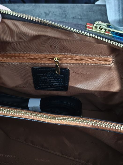 Mala Coach Bege e Castanho