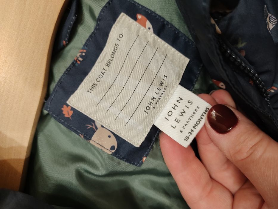 Курточка john lewis демісезона підійде як для хлопчика так і для дівчинки  18/24