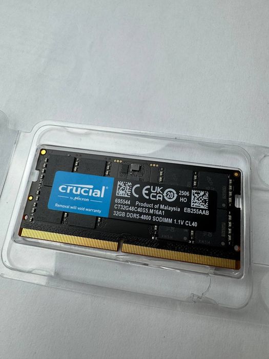 Оперативна пам'ять Crucial DDR5 SO-DIMM 32GB 4800MHz CL40