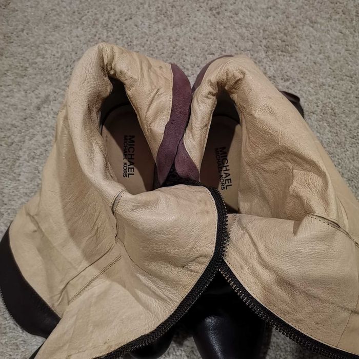 Sprzedam skórzane brązowe kozaki Michael Kors rozm. 39,5 - 40