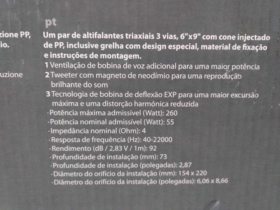 Altifalantes Triaxiais 3 vias 6"x9", Blaupunkt