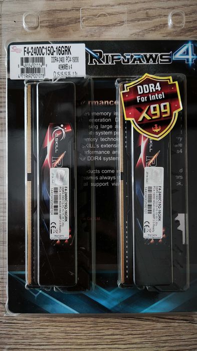 Memória RAM G.SKILL Ripjaws 4 DDR4 16GB (4x4GB) 2400MHz CL15