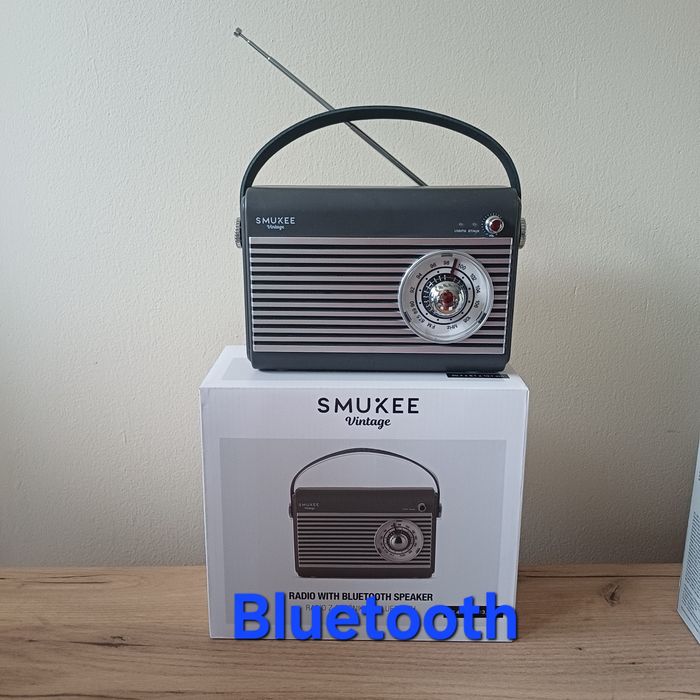 Nowe Radio z głośnikiem bluetooth, bateria wbudowana  Vintage,