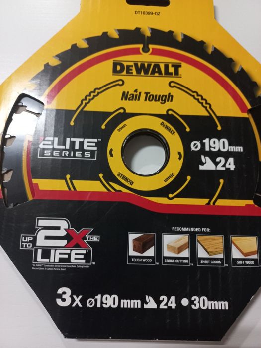 Discos  P/ Serra Circular ELITE SERIES 190mm Dewalt DT10399-QZ