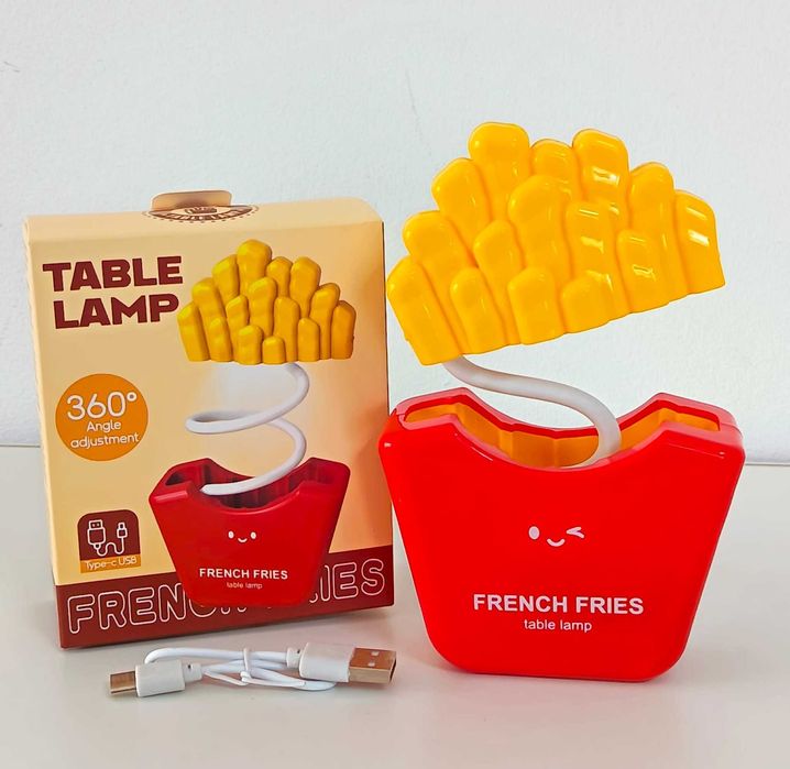 Abajur em formato de batata frita